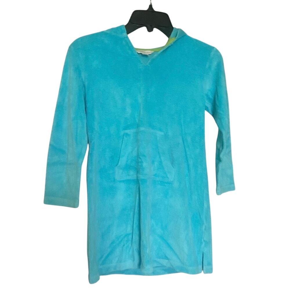 Garnet Hill Shirt Women’s Size M Blue Long Sleeve Pull Over Cotton Blend